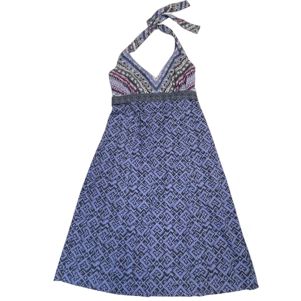 Athleta Pack Everywhere Halter Dress Printed Purple Sz 4